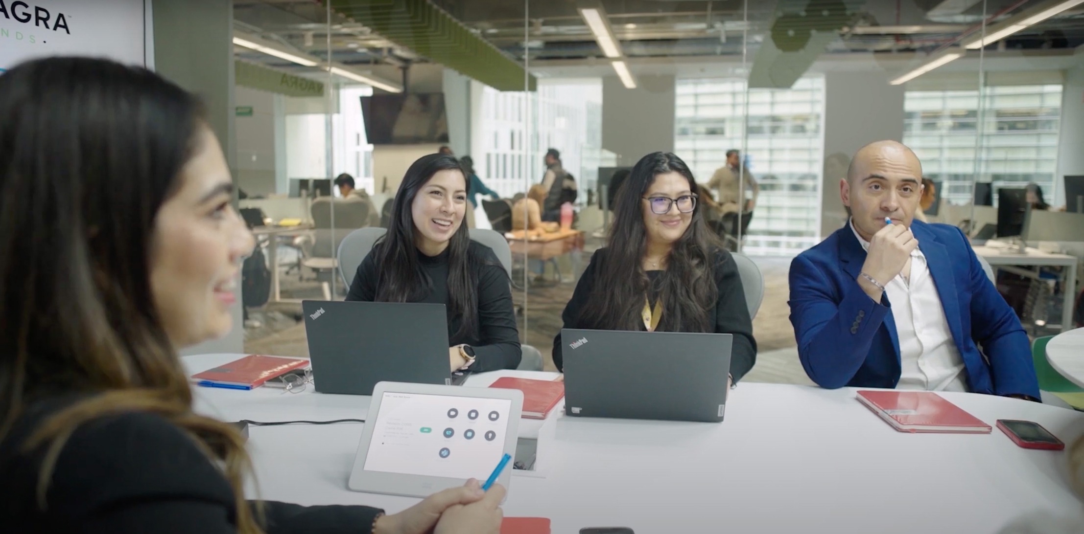 Group of Conagra employees at a conference table